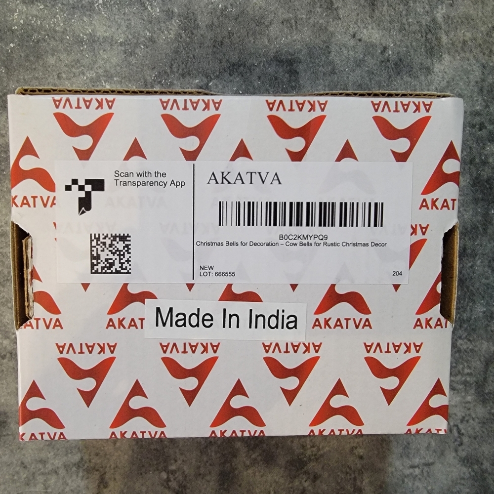 New In BOX AKATVA Christmas Bells for Decoration Small 10 Bells